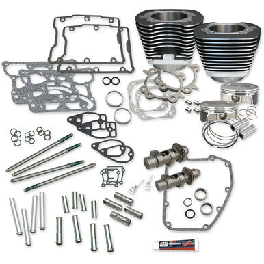 S&S Cycle #900-0354 - 106" Hot Set Up® Kit - 3.967" Bore - Wrinkle Black - Twin Cam