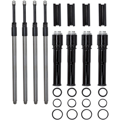 S&S Cycle #930-0143 - Quickee Pushrods Kit with Gloss Black Covers - Twin Cam