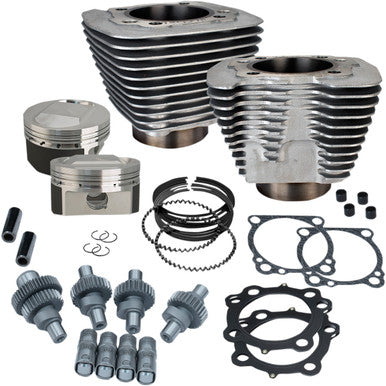 S&S Cycle #910-0702 - Hooligan Kit - 1200 cc to 1250 cc - Silver Powdercoat - Sportster