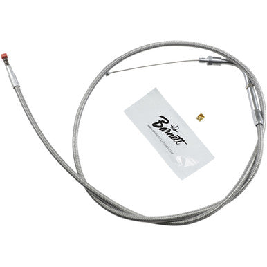 Barnett #102304001406 - Stainless Steel Idle Cable - +6" - Dyna/FXR/Softail