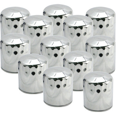 S&S Cycle #310-0242 - Oil Filters - Chrome - 12-Pack