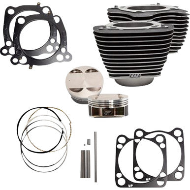 S&S Cycle #910-0762A - Cylinder Kit - 131" Stroker Cylinder - Wrinkle Black w/Highlights - M8