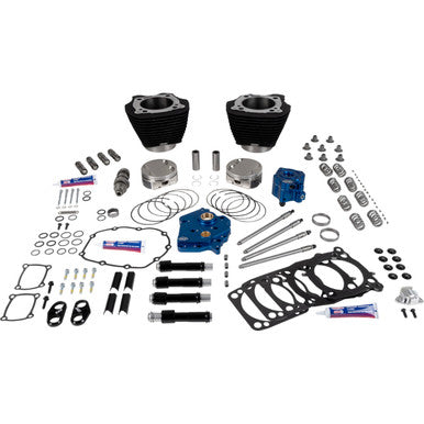 S&S Cycle #310-1394A - Power Pack - Oil Cooled - 496 Chain Drive - Wrinkle Black w/o Highlight - M8