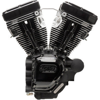 S&S Cycle #310-0834A - T111 Long Block Engine - Black - Touring