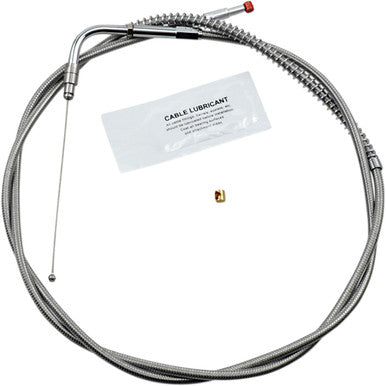 Barnett #102303002012 - Stainless Steel Throttle Cable - +12" - '96-'01 Touring
