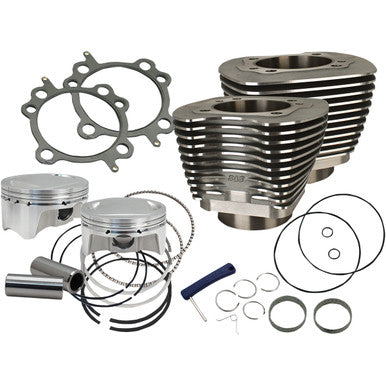 S&S Cycle #910-0500 - 107" Big Bore Cylinder Kit - Wrinkle Black - Twin Cam