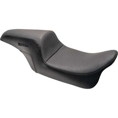Slyfox #SlyFox4682A - Drifter Seat - Black Logo - Smooth Vinyl - Carbon Fiber - Dyna '06-'17