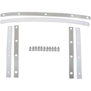 Memphis Shades #MEM0913 - Fats Windshield Hardware Straps - Stainless Steel