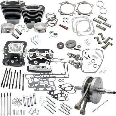 S&S Cycle #900-0569 - 124" Hot Set Up® - Big Bore/Stroker - Wrinkle Black - 96B/103B/110B Twin Cam