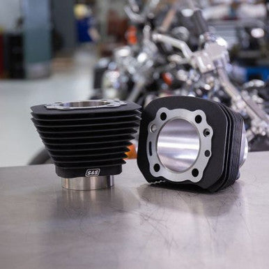 S&S Cycle 910-0697 S&S Cycle 86-21 Sportster Models 1250cc 3 9/16in Bore Cylinder Set - Wrinkle Black