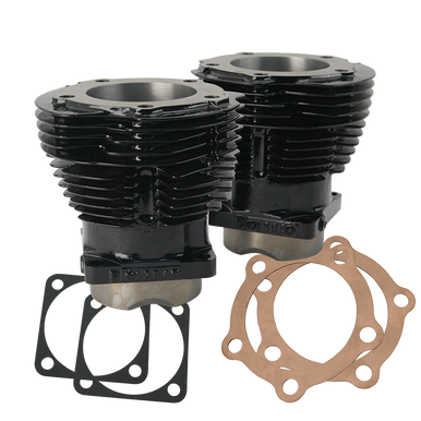 S&S Cycle #106-4655 - Cylinder, Set, 3-5/8" Bore, 5.625", 4-1/2" Stroke, Hi-Temp Black, KN-Series