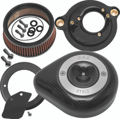 S&S Cycle 170-0498B S&S Cycle 2017+ M8 Models Stealth Air Cleaner Kit w/ Carbon Fiber Cover