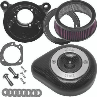 S&S Cycle 170-0500 S&S Cycle 08-17 Touring/16-17 Softail Models Stealth Air Cleaner Kit w/ Carbon Fiber Cover