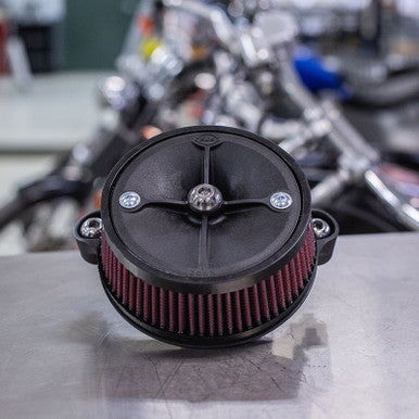 S&S Cycle #170-0521 - Air Cleaner, Kit, EC Approved, Stock Bore Throttle By Wire, Stealth, 2017-'18 M8 Touring