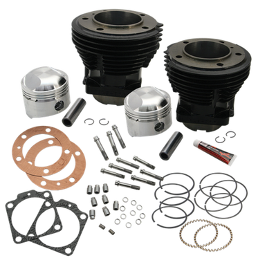 S&S Cycle 91-9013 S&S Cycle 66-84 BT 3-31/32in Stroke 3-7/16in Bore 8.0 To 1 Compression Cylinder Kit - Gloss Black