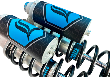 Legend Suspension REVO ARC Piggyback Shocks - Standard - Clear - 13" - '04+ Sportster
