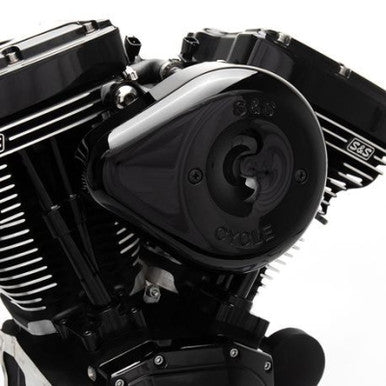 S&S Cycle 170-0529 S&S Cycle 07-17 BT Stealth Air Cleaner Kit w/ Black Teardrop Cover