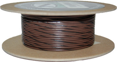 Namz Custom Cycle #NWR-10-100-20 - 100' Spool 20-Gauge Wire (Brown/Black Stripe)