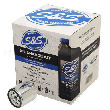 S&S Cycle #3601-0492 - Oil, Change Kit, S&S Cycle, Chrome Filter, Milwaukee Eight