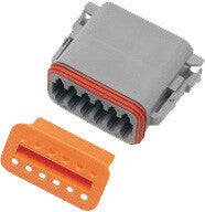 Namz Custom Cycle #DP-12G - 12-Wire Grey Deutsch Plug & Wdglck Hd# 72139-94gy