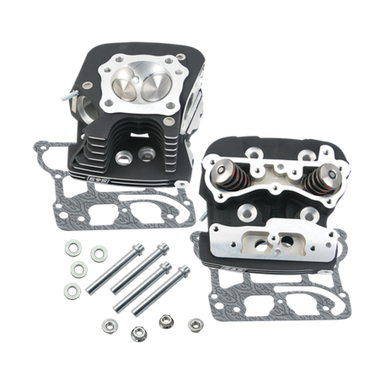 S&S Cycle 900-3249 S&S Cycle 2006 Dyna 91cc .032in Manifold Surface Cylinder Heads - Wrinkle Black