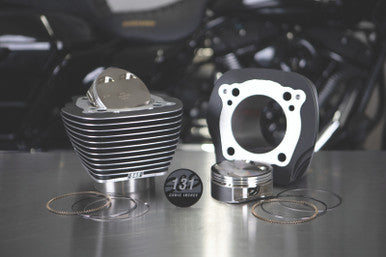 S&S Cycle 910-0762 S&S Cycle 2017+ M8 Models 4.250in Bore 4-5/8in Stroke Cylinder Kit - Wrinkle Black w/ Highlight