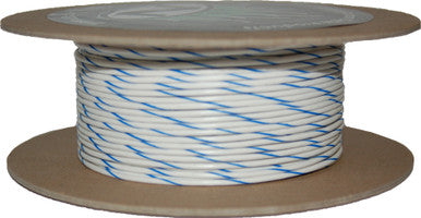 Namz Custom Cycle #NWR-96-100 - #18-Gauge White/Blue Stripe 100' Spool Of Primary Wire