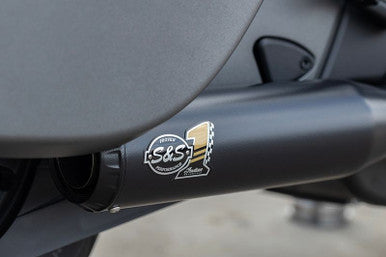 S&S Cycle #550-1158 - Exhaust System, Kit, 49 State, 2024 Championship Edition, 2 into 1, Qualifier, Black, 2020-up Indian Challenger