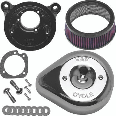 S&S Cycle 170-0522 S&S Cycle 08-17 Touring/16-17 Softails Models Stealth Air Cleaner Kit w/ Chrome Teardrop Cover