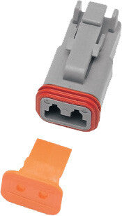 Namz Custom Cycle #DP-2G - 2-Wire Grey Deutsch Plug & Wdglck Hd# 72132-94gy