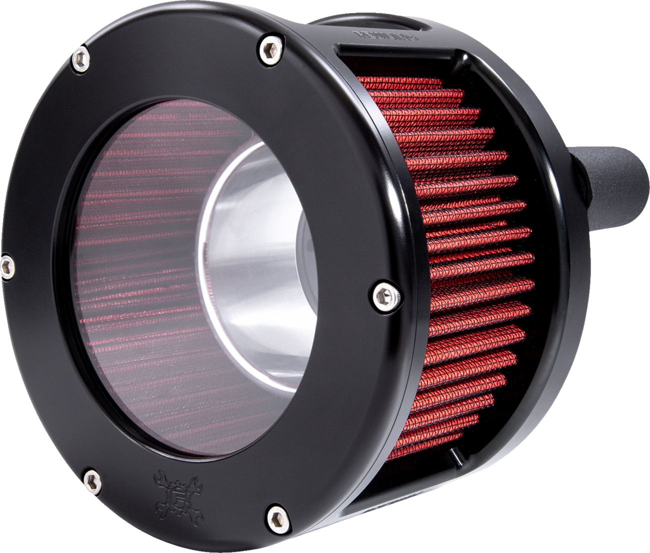 Air Cleaner - BA Race Series - Black - Clear Cover - Red - M8
