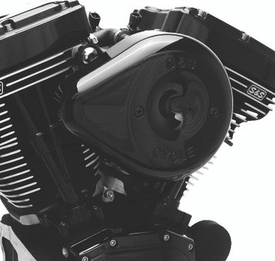 S&S Cycle 170-0529 S&S Cycle 07-17 BT Stealth Air Cleaner Kit w/ Black Teardrop Cover