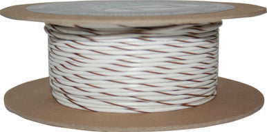 Namz Custom Cycle #NWR-91-100 - #18-Gauge White/Brown Stripe 100' Spool Of Primary Wire