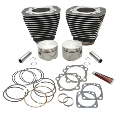 S&S Cycle 91-7711 S&S Cylinder 84-99 BT w/Super Stock Cylinder Heads 89in 3 1/2in Bore Cylinder & Piston Kit - Wblack
