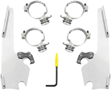 Memphis Shades #MEK2036  - Batwing - Mounting Kit - Polished - FXLR