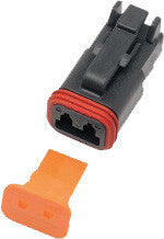 Namz Custom Cycle #DP-2B - 2-Wire Black Deutsch Plug & Wdglck Hd# 72112-94bk