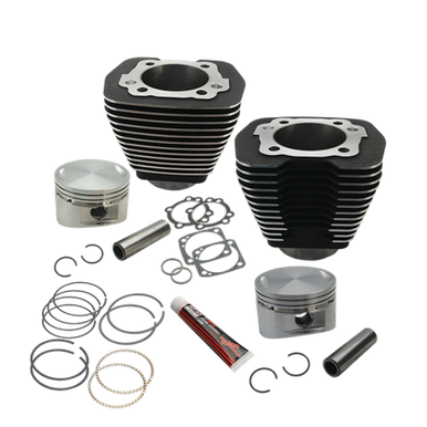 S&S Cycle 91-7502 S&S Cycle 84-99 BT w/ Stock Heads 88in 3 5/8in Big Bore Cylinder & Piston Kit - Wrinkle Black