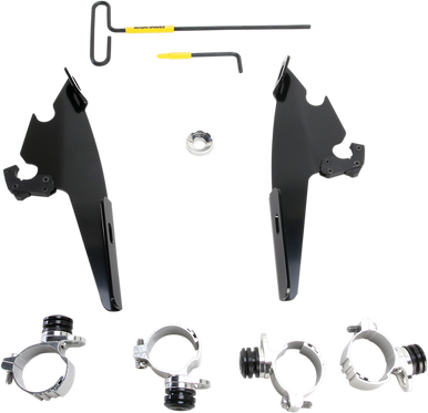 Memphis Shades #MEB2004  - Batwing - Mounting Kit - Black - XL883