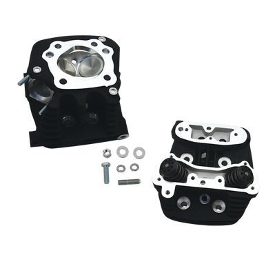 S&S Cycle #90-1810 - Head, Kit, Stock & 3-5/8" Bore, Stock Bolt Pattern, .650" Steel, WBlack, 1991-2003 xl