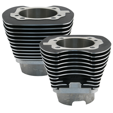S&S Cycle 910-0252 S&S Cycle 2007+ BT 4-1/8in Bore Cylinder Set For 117in & 117in Dish Hot Set Up Kits - Wrinkle Black