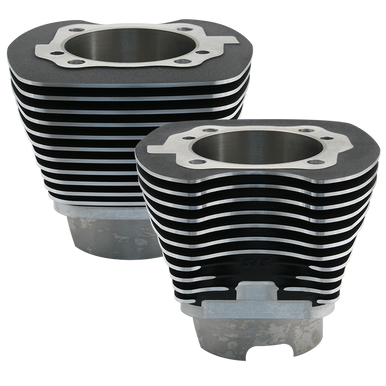 S&S Cycle 910-0252 S&S Cycle 2007+ BT 4-1/8in Bore Cylinder Set For 117in & 117in Dish Hot Set Up Kits - Wrinkle Black