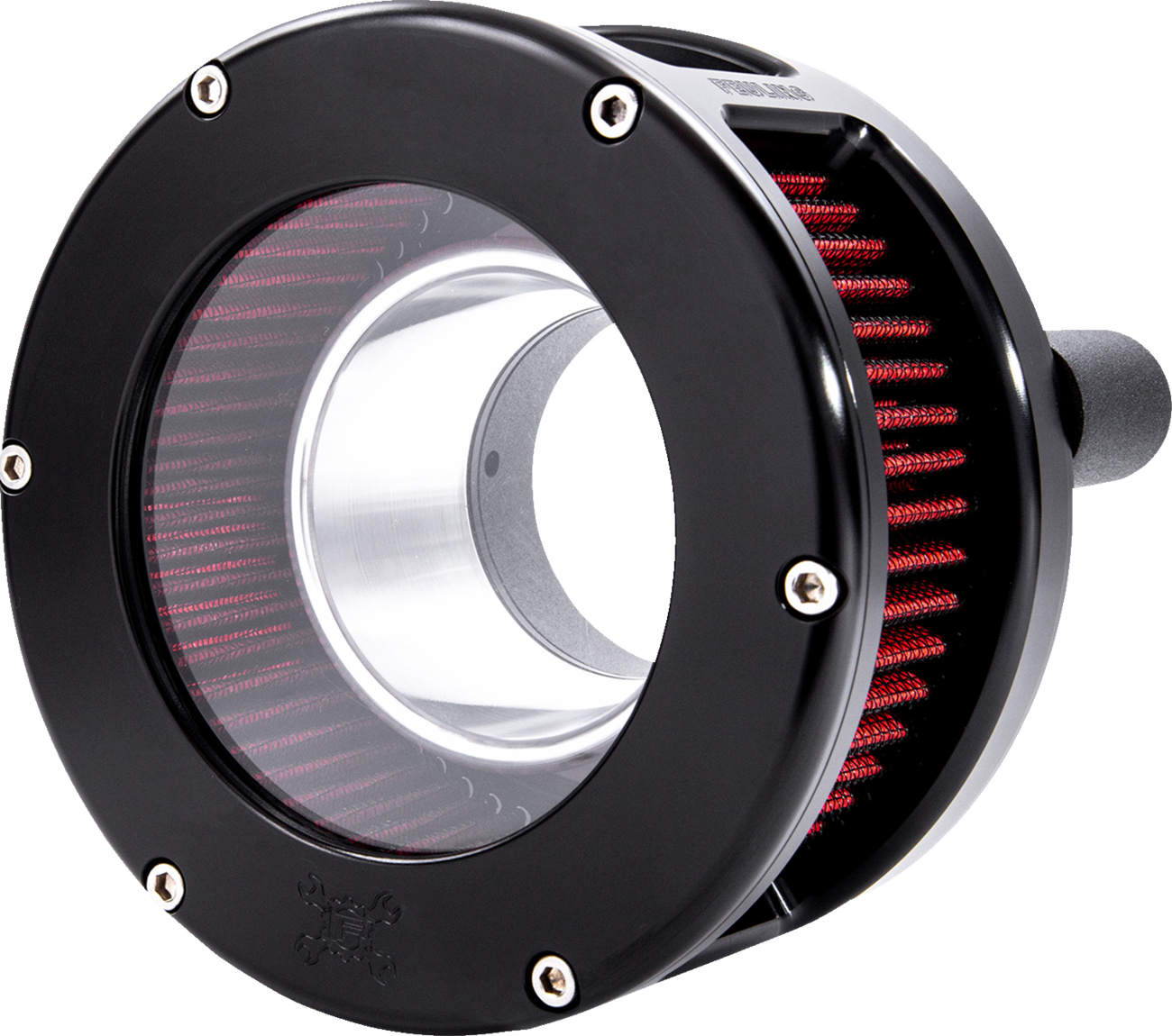 Air Cleaner - BA Series - Black - Clear Cover - Red - M8