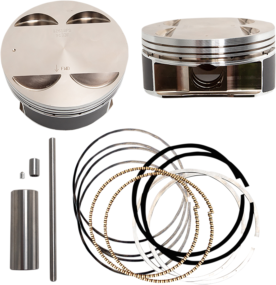 S&S Cycle 920-0141 - Big Bore Piston Kit - 124" - +.010 - M8