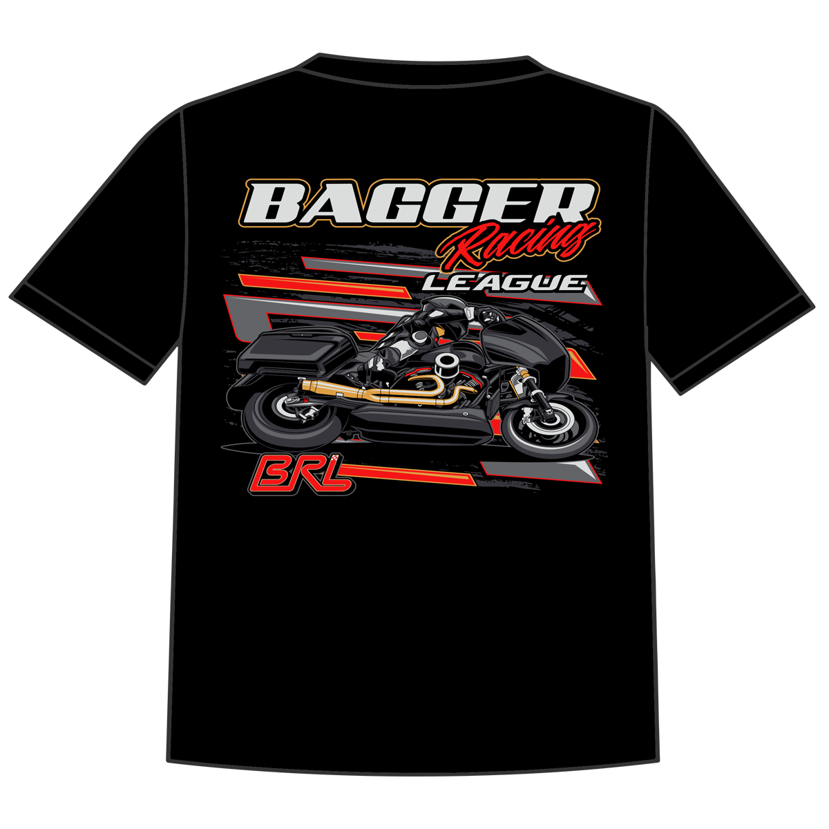 Bagger Racing League Black T-Shirt - Black Roadglide – BRL Speed Shop