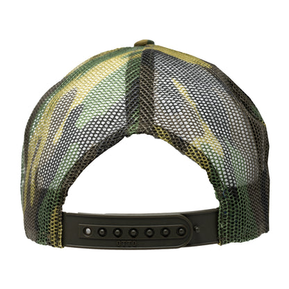 Bagger Racing League Trucker Hat - Curved Bill - Camo - Stacked Logo