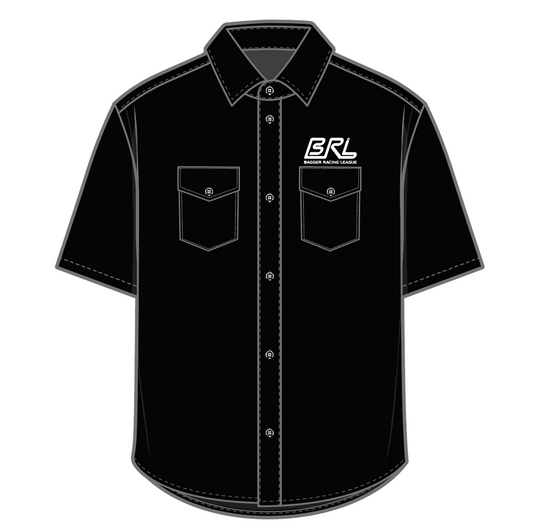 Bagger Racing League Button Up Shirt - Black