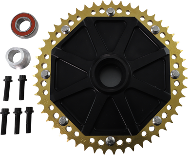 Alloy Art #G2UCC51-12 - Cush Drive Carrier - Black/Gold - 51 Tooth