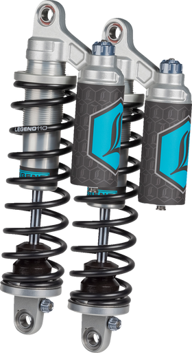 Legend Suspension REVO ARC Piggyback Shocks - Standard - Clear - 13" - '04+ Sportster