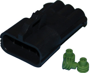Namz Custom Cycle #NDP-38064 - Delphi-Packard Weatherpack 3-Wire Male Connector