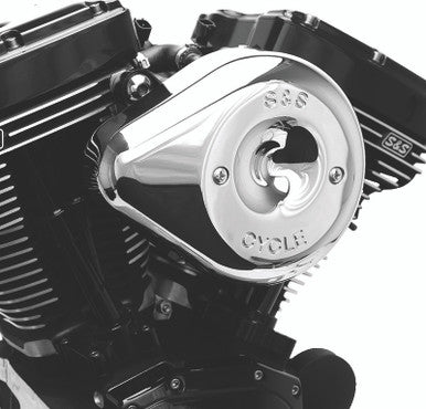 S&S Cycle 170-0524B S&S Cycle 2017+ M8 Models Stealth Air Cleaner Kit w/ Chrome Teardrop Cover